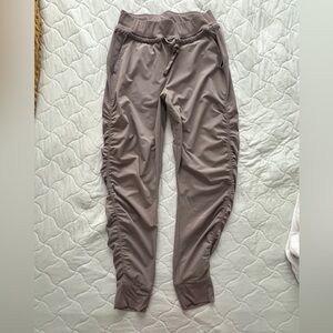 Athleta Taupe Ruched Joggers